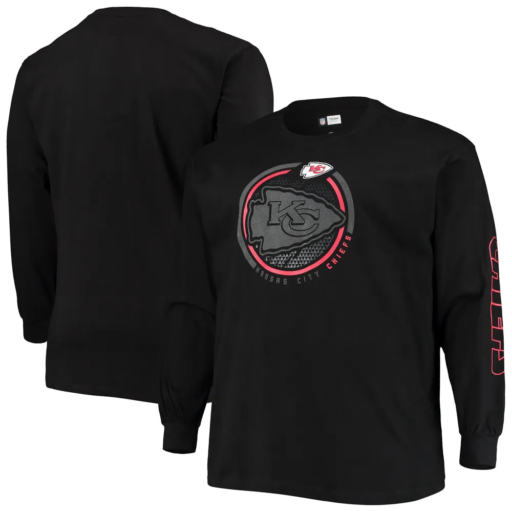 Lids Kansas City Chiefs Fanatics Branded Big & Tall Color Pop Long Sleeve T- Shirt - Black