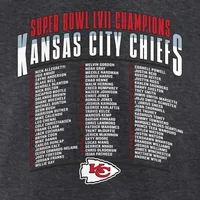 Men's Fanatics Branded Black Kansas City Chiefs Super Bowl LVII Varsity Team  Roster Big & Tall T-Shirt