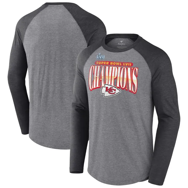 Lids Kansas City Chiefs Fanatics Branded Super Bowl LVII Champions Rewrite  History Raglan Long Sleeve Tri-Blend T-Shirt - Heather Gray/Heather  Charcoal