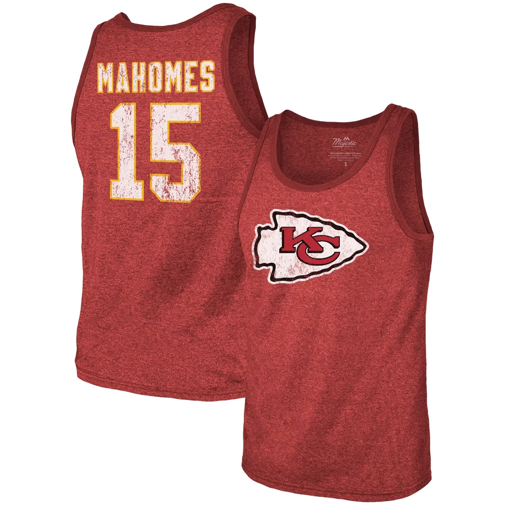 Lids Patrick Mahomes Kansas City Chiefs Fanatics Branded Name & Number  Tri-Blend Tank Top - Red