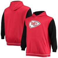 Kansas City Chiefs Mens Red Logo Big and Tall Hooded Sweatshirt