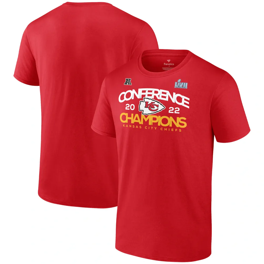 Men's Fanatics Branded Red Kansas City Chiefs 2022 AFC West Division Champions Big & Tall Divide & Conquer T-Shirt