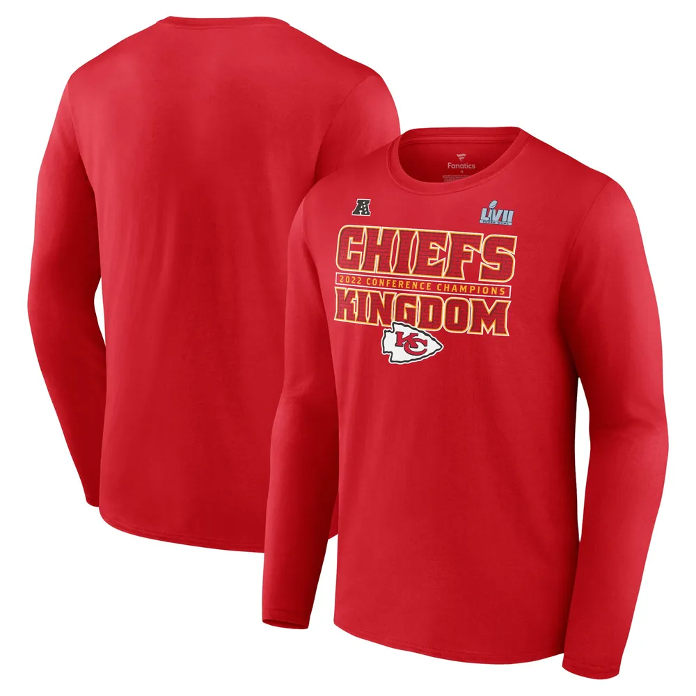 Lids Kansas City Chiefs Fanatics Branded 2022 AFC Champions Team Slogan  Long Sleeve T-Shirt - Red