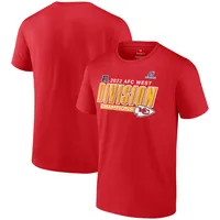 Lids Kansas City Chiefs Fanatics Branded 2022 AFC West Division Champions  Big & Tall Divide Conquer T-Shirt - Red