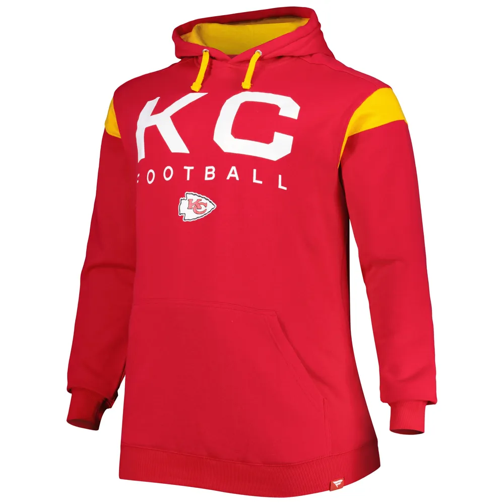 Kansas City Chiefs Mens Red Logo Big and Tall Hooded Sweatshirt