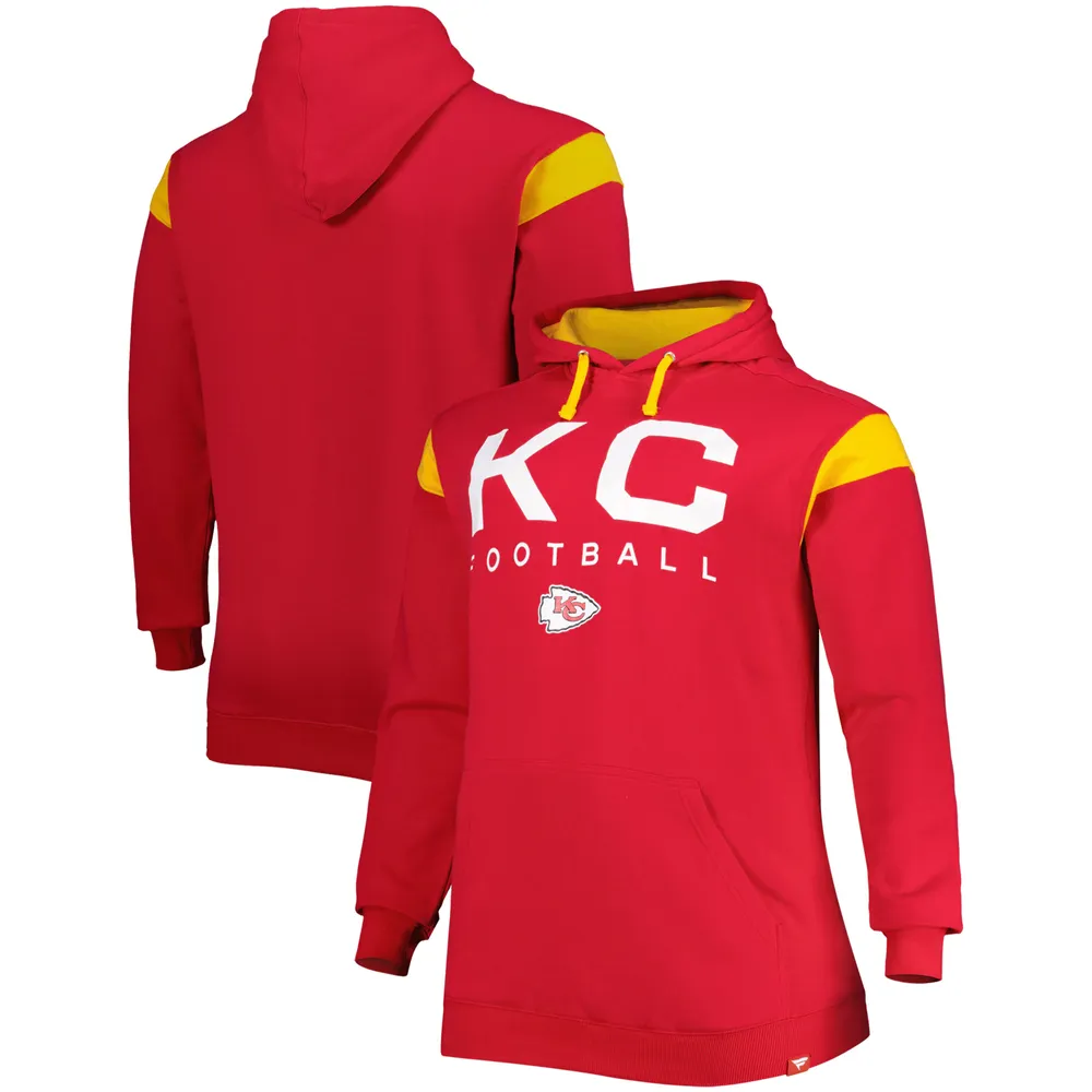 Kansas City Chiefs Mens Red Logo Big and Tall Hooded Sweatshirt