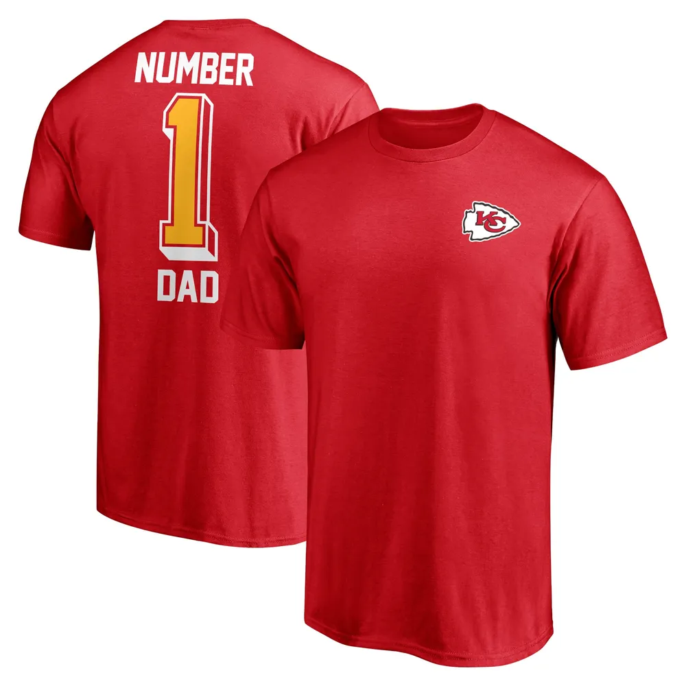 Lids Kansas City Chiefs Fanatics Branded #1 Dad T-Shirt - Red