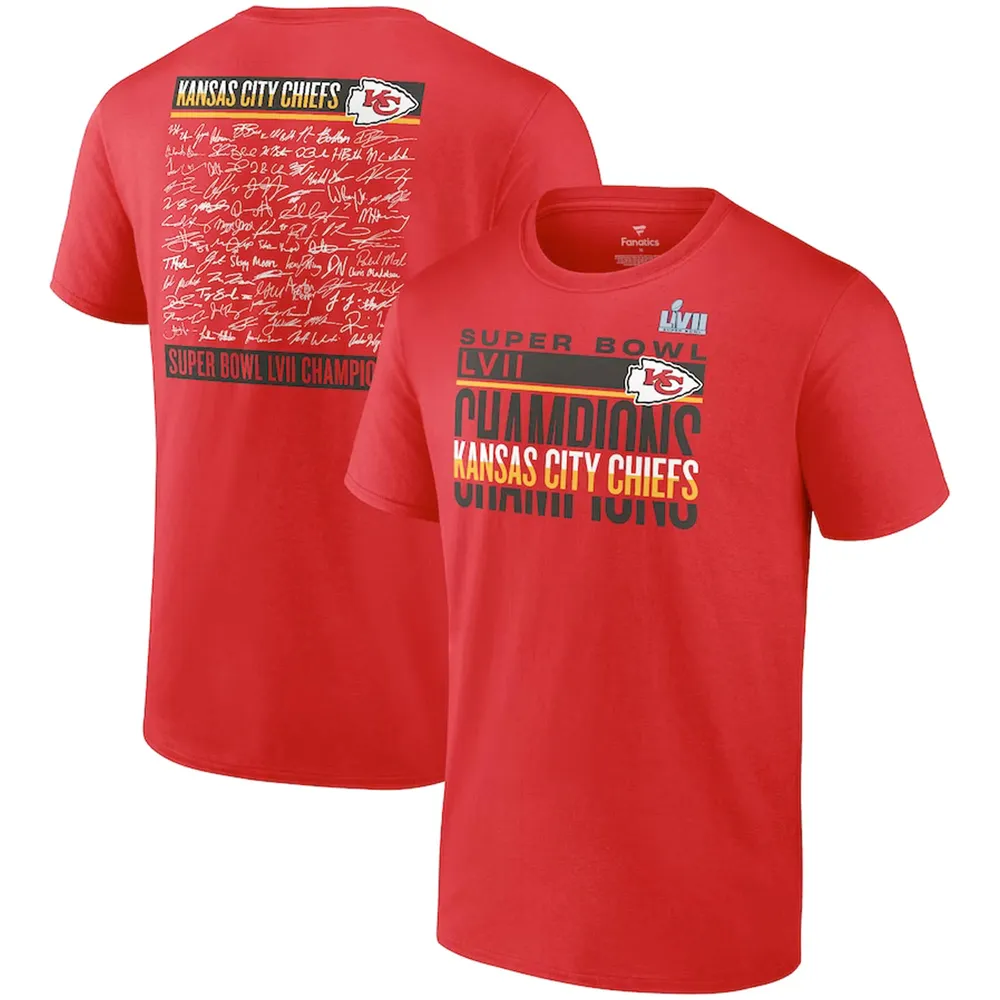 As Is NFL Super Bowl LVII Champions Chiefs Roster T-Shirt 