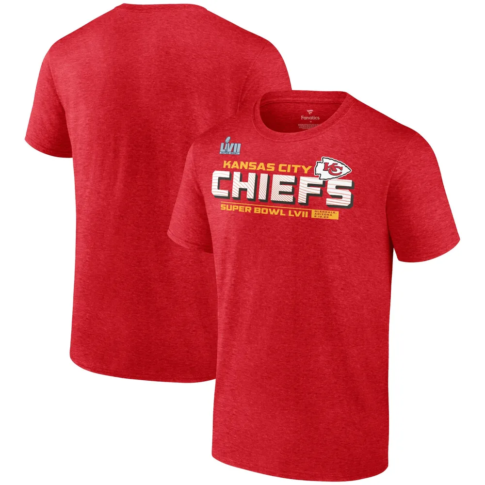 Men's Fanatics Branded Red Kansas City Chiefs Super Bowl LVII Vivid  Striations T-Shirt
