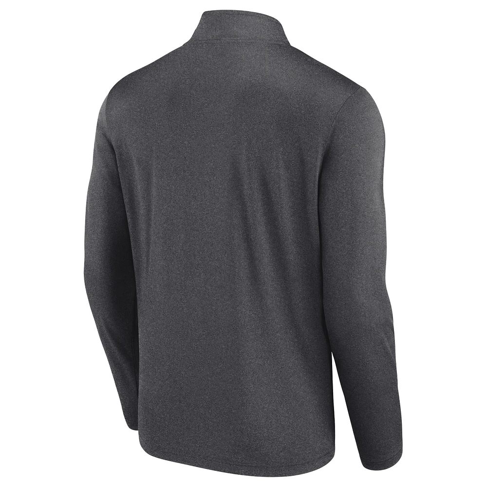 Men's Fanatics  Charcoal Kansas City Chiefs Head-to-Head Quarter-Zip Pullover