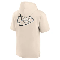 Sweat à capuche manches courtes pour homme Fanatics Cream Kansas City Chiefs Elements Future Ground Lettering