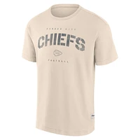 Men's Fanatics Cream Kansas City Chiefs Elements Weathered Tonal Future Ground T-Shirt