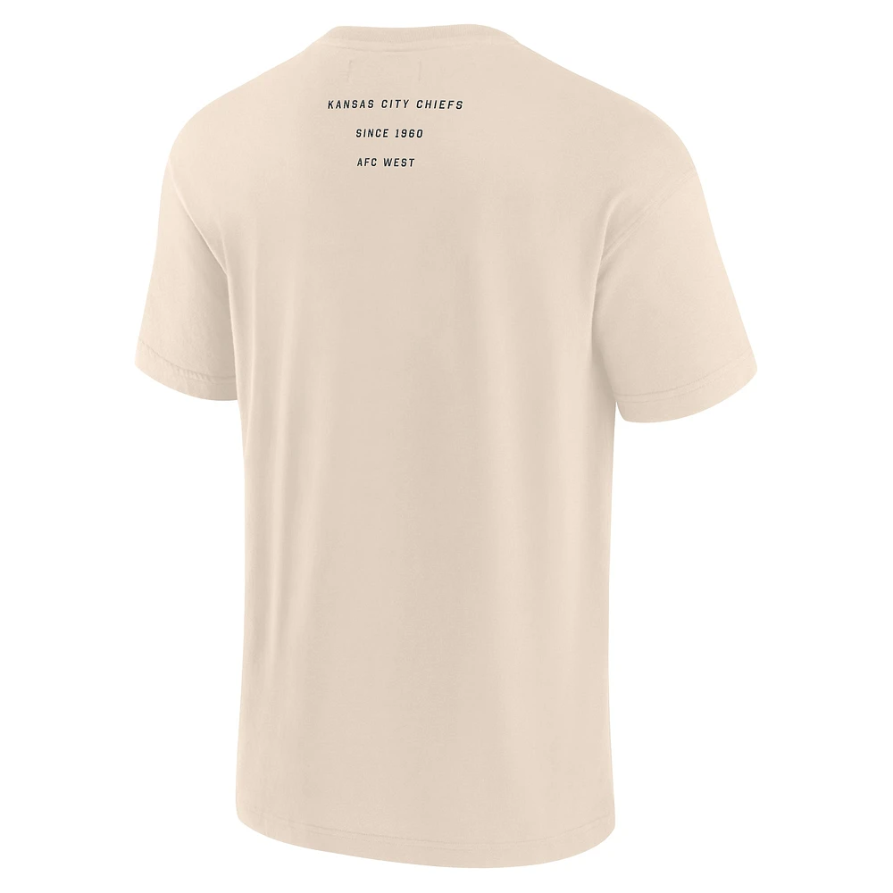 Men's Fanatics Cream Kansas City Chiefs Elements Weathered Tonal Future Ground T-Shirt