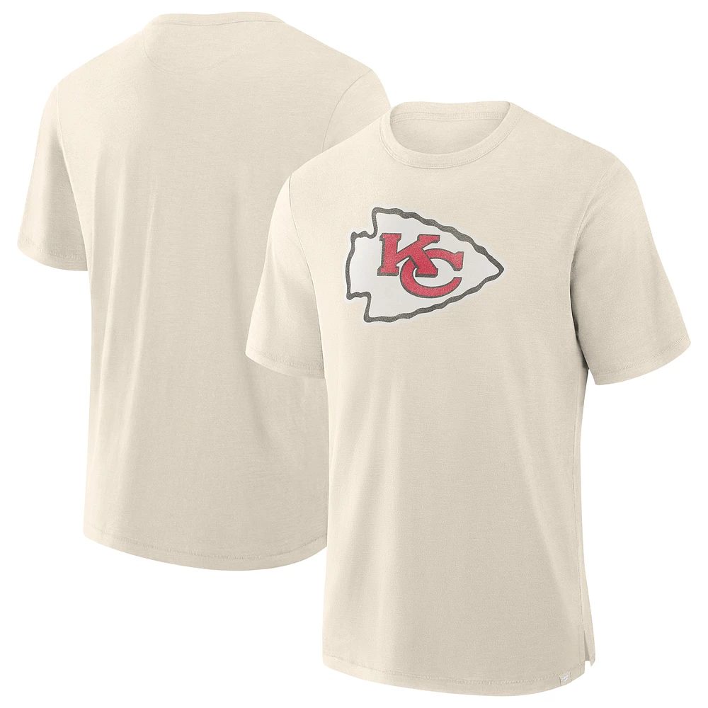 T-shirt fanatique pour homme, couleur crème, Kansas City Chiefs