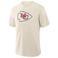 Men's Fanatics  Cream Kansas City Chiefs Slub T-Shirt