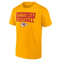 T-shirt Fanatics Gold pour homme avec inscription « Kansas City Chiefs Serve »