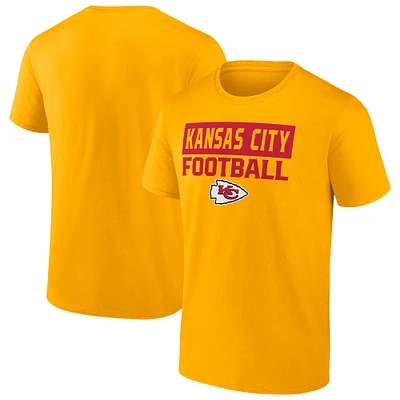 T-shirt Fanatics Gold pour homme avec inscription « Kansas City Chiefs Serve »