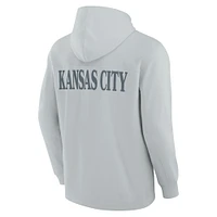 Men's Fanatics Kansas City Chiefs Elements Blaze Tri-Blend Long Sleeve Hoodie T-Shirt