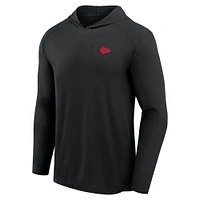 Men's Fanatics Gray Kansas City Chiefs Front Office Power Mono Long Sleeve Hoodie T-Shirt