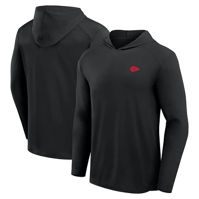Men's Fanatics Gray Kansas City Chiefs Front Office Power Mono Long Sleeve Hoodie T-Shirt