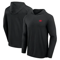 Men's Fanatics Gray Kansas City Chiefs Front Office Power Mono Long Sleeve Hoodie T-Shirt