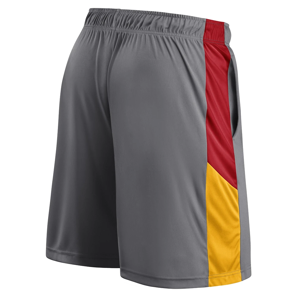 Short gris avec logo principal des Kansas City Chiefs pour homme Fanatics