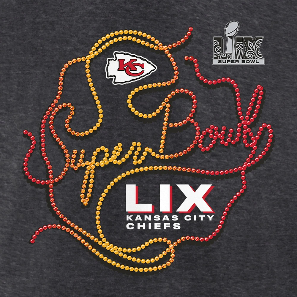 Men's Fanatics  Heather Charcoal Kansas City Chiefs Super Bowl LIX Big & Tall Local T-Shirt