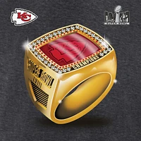 Fanatics Heather Charcoal pour hommes Kansas City Chiefs Super Bowl LVIII Champions Ring Big & Tall T-shirt