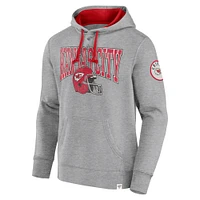 Sweat à capuche enfiler Fanatics Heather Gray Kansas City Chiefs Label Maker pour hommes