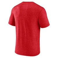 Men's Fanatics Heathered Red Kansas City Chiefs Sporting Chance Tri-Blend T-Shirt