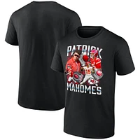 T-shirt graphique fanatiques pour hommes Patrick Mahomes Black Kansas City Chiefs Notorious Player