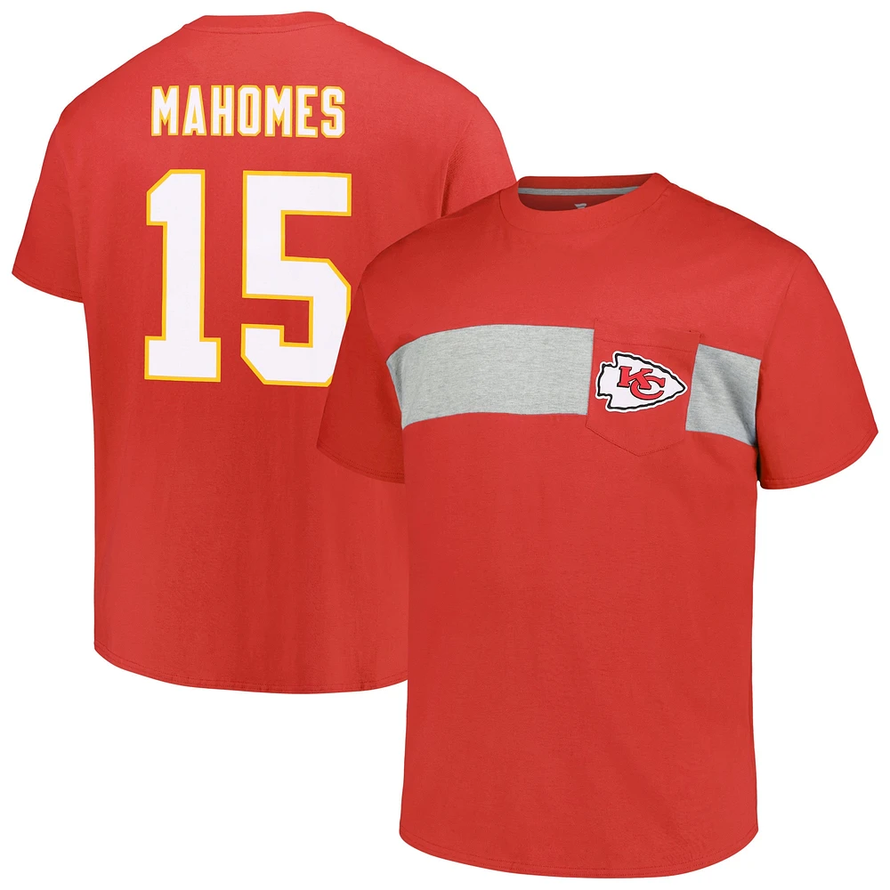 Men's Fanatics Patrick Mahomes Red Kansas City Chiefs Big & Tall T-Shirt