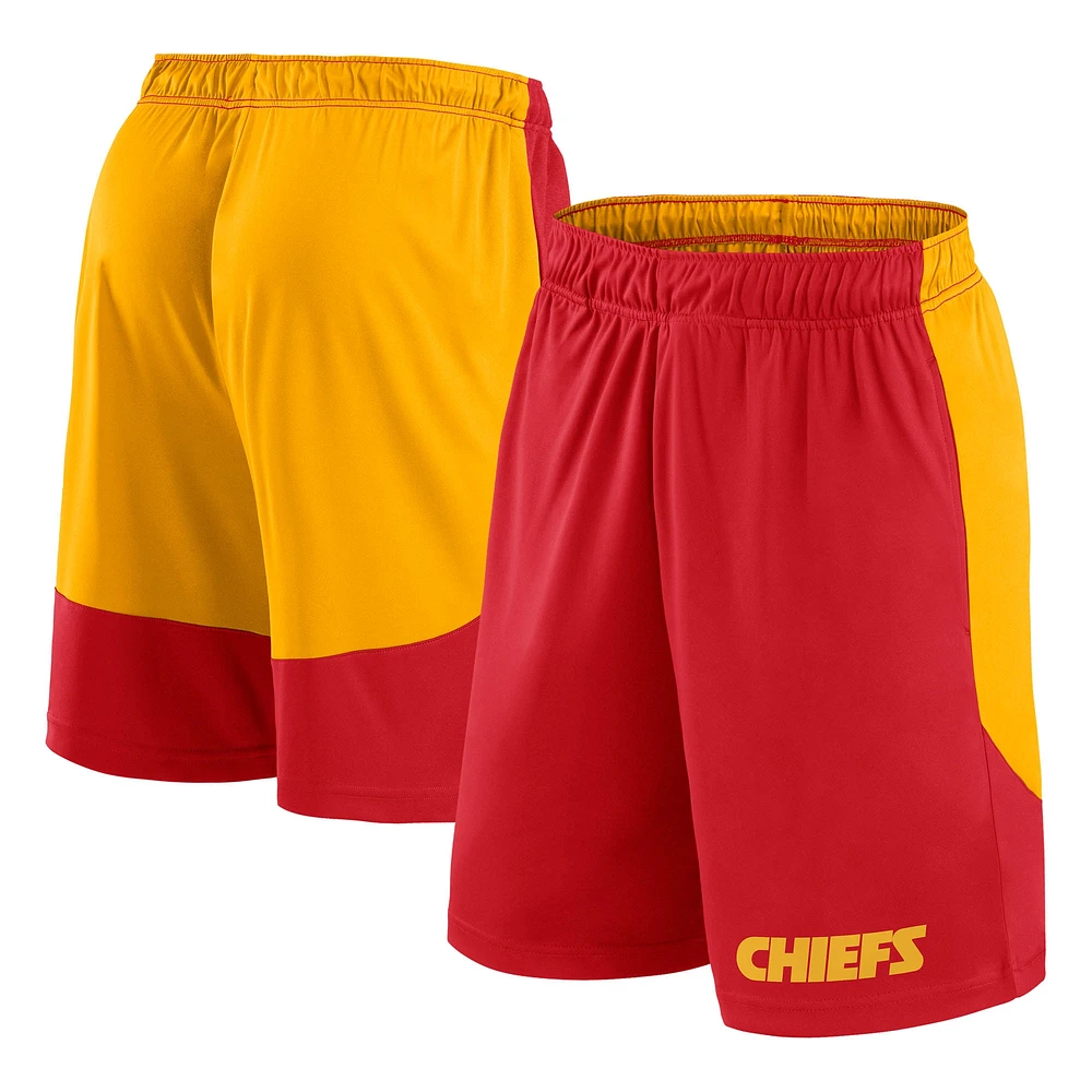 Short de lancement rouge/or pour hommes Fanatics Kansas City Chiefs