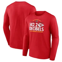 Men's Fanatics  Red Kansas City Chiefs 2024 AFC Champions Hometown Not Done Long Sleeve T-Shirt