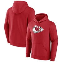 Men's Fanatics Red Kansas City Chiefs Primary Logo Fleece Pullover Hoodie