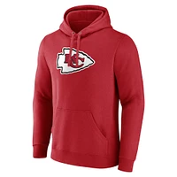 Sweat à capuche en polaire avec logo principal des Kansas City Chiefs pour hommes Fanatics Red