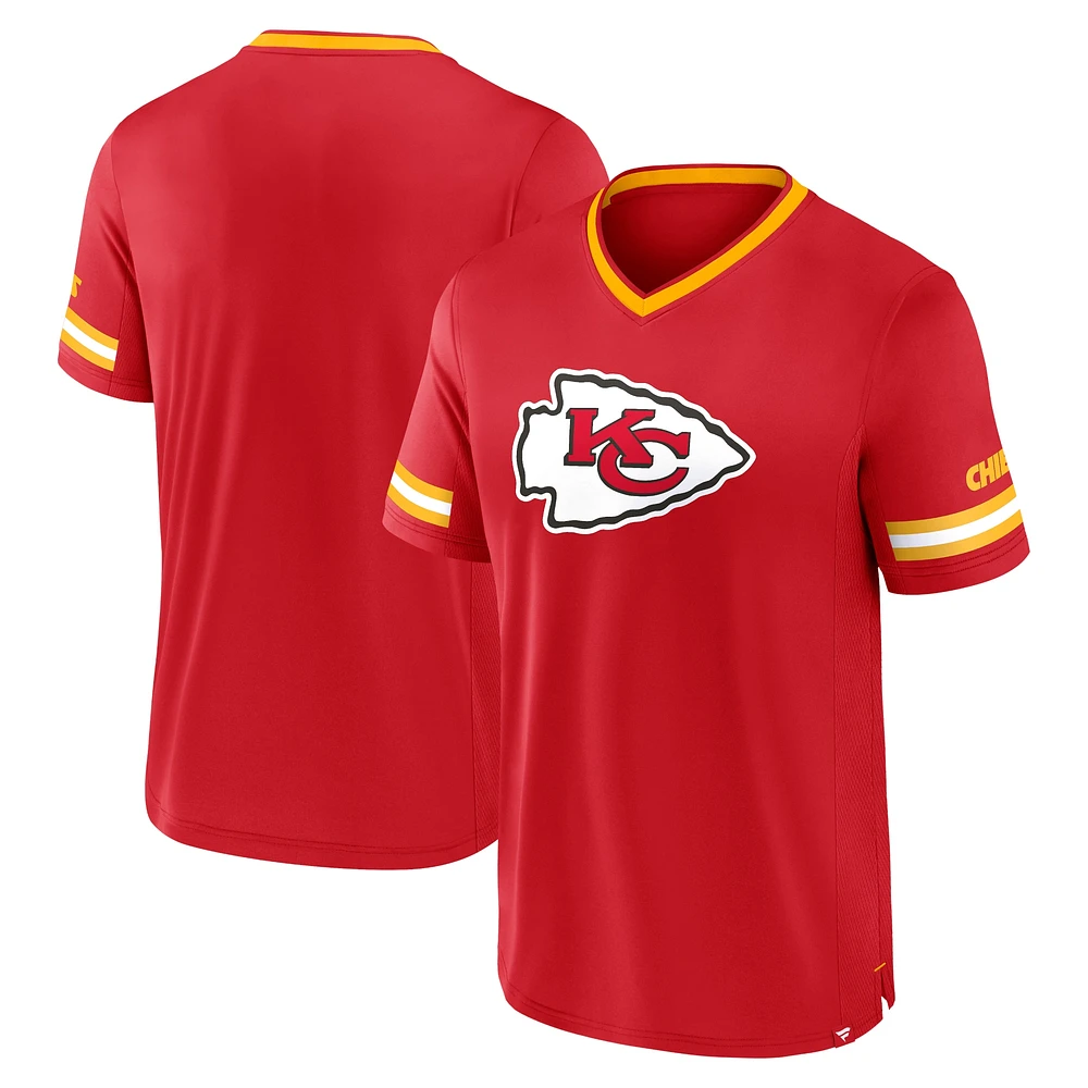 T-shirt à rayures pour homme Fanatics Red Kansas City Chiefs