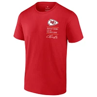 T-shirt rouge avec signature d'autographes Fanatics pour hommes des Chiefs du Super Bowl LVIII