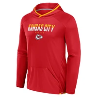 Men's Fanatics Red Kansas City Chiefs Transitional Defender Hoodie Long Sleeve T-Shirt