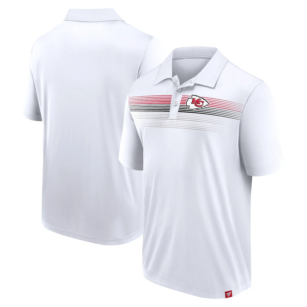 Polo sublimé blanc Big & Tall Fanatics pour hommes des Chiefs de Kansas City