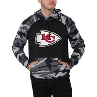 Men's FOCO Black/Camo Kansas City Chiefs Raglan - Pullover Hoodie