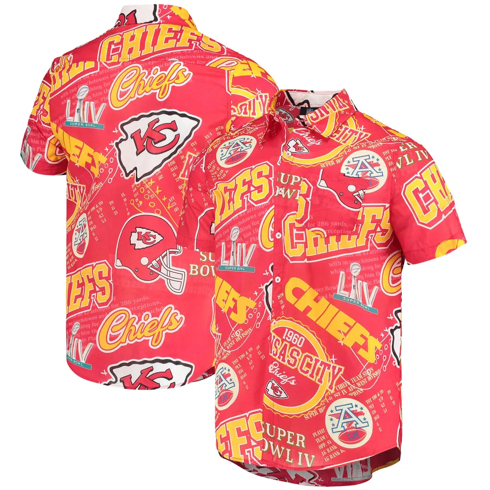 Men's FOCO Cream Kansas City Chiefs Paradise Floral Button-Up Shirt