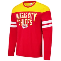 T-shirt à manches longues adaptatif Hail Mary rouge/or G-III Sports by Carl Banks pour homme des Kansas City Chiefs