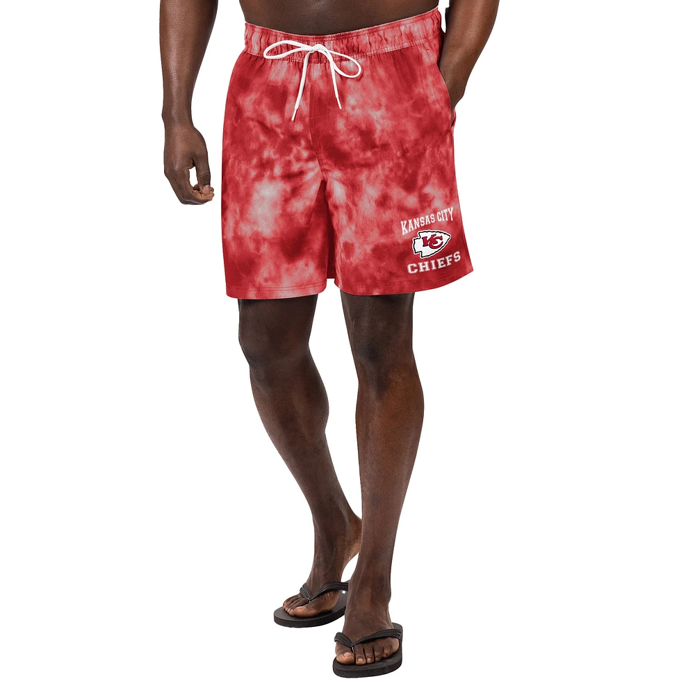 Maillot de bain G-III Sports by Carl Banks pour hommes, rouge, Kansas City Chiefs Change Up Volley