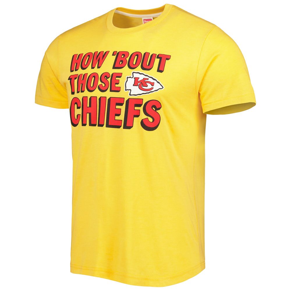 Men's Homage Gold Kansas City Chiefs Hyper Local Tri-Blend T-Shirt