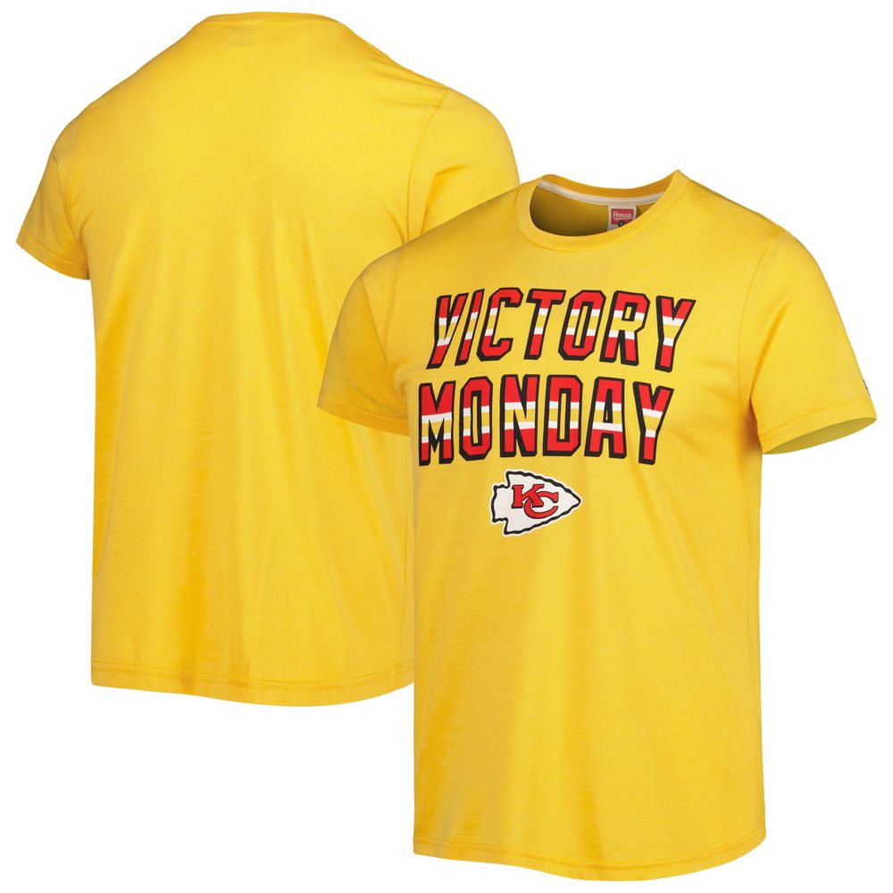 Men's Homage Gold Kansas City Chiefs Victory Monday Tri-Blend T-Shirt