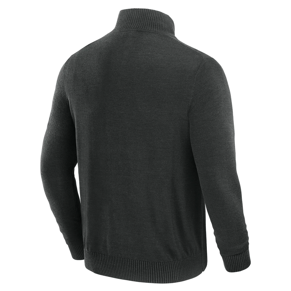 Pull zippé à quart de tour pour homme J. Palmer Black Kansas City Chiefs
