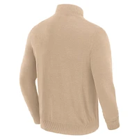 Men's J. Palmer Tan Kansas City Chiefs Franchise Quarter-Zip Sweater