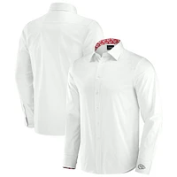 Chemise habillée boutonnée à manches longues Motion Stretch blanche Kansas City Chiefs de J. Palmer pour homme