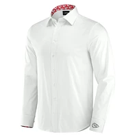 Chemise habillée boutonnée à manches longues Motion Stretch blanche Kansas City Chiefs de J. Palmer pour homme